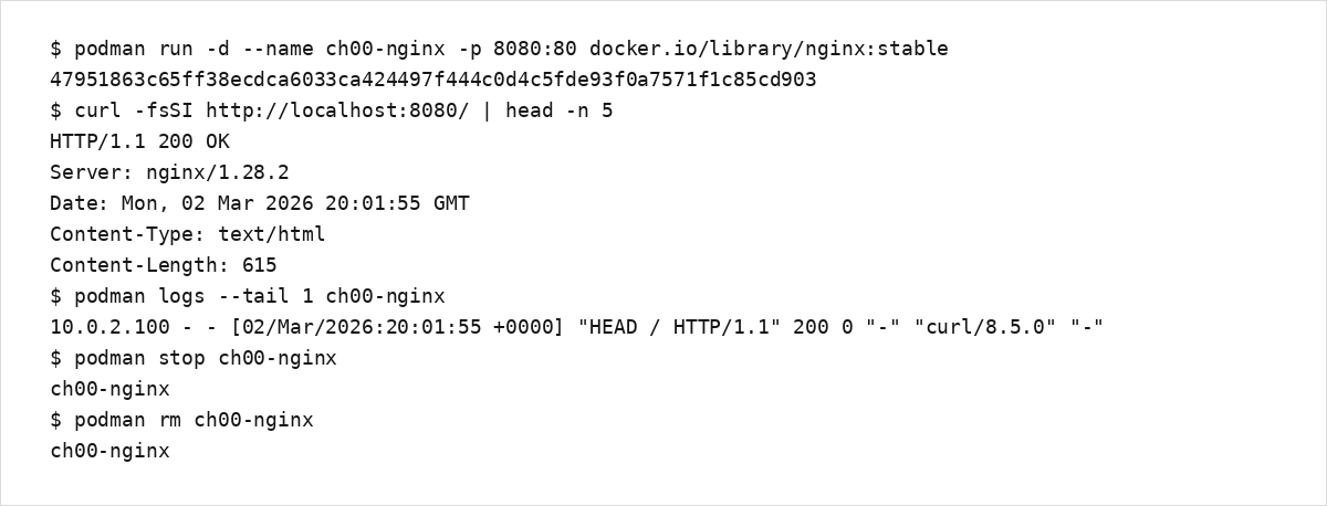 Nginx の起動と疎通確認（例）