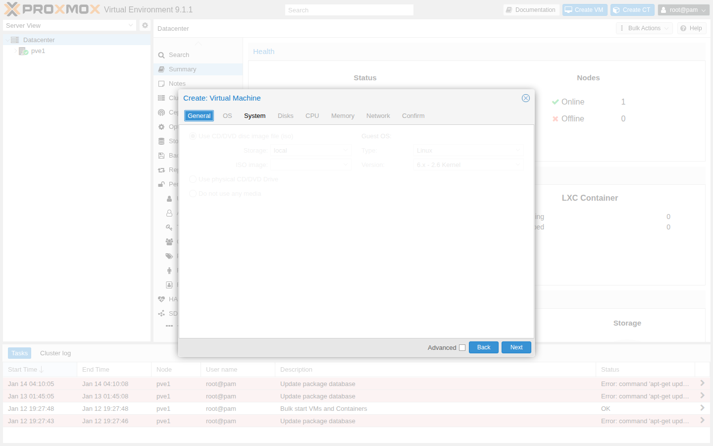 Create VM wizard: OS（例）